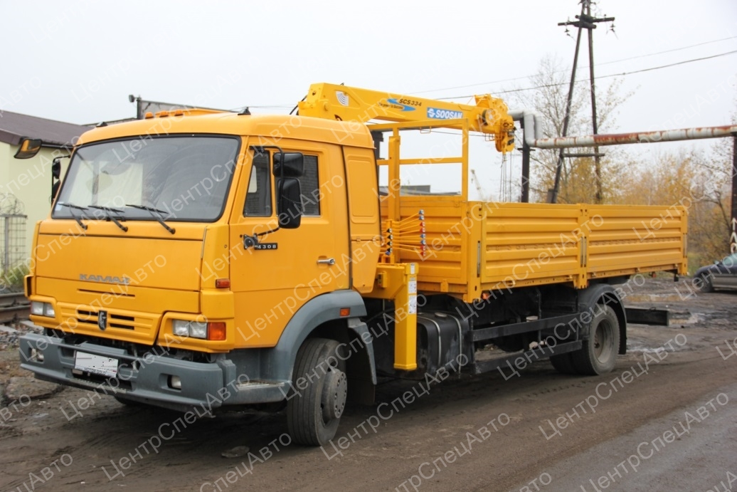 Камаз 4308 с кму бу. КАМАЗ 4308 С КМУ. Soosan scs334. КАМАЗ 4308 манипулятор.